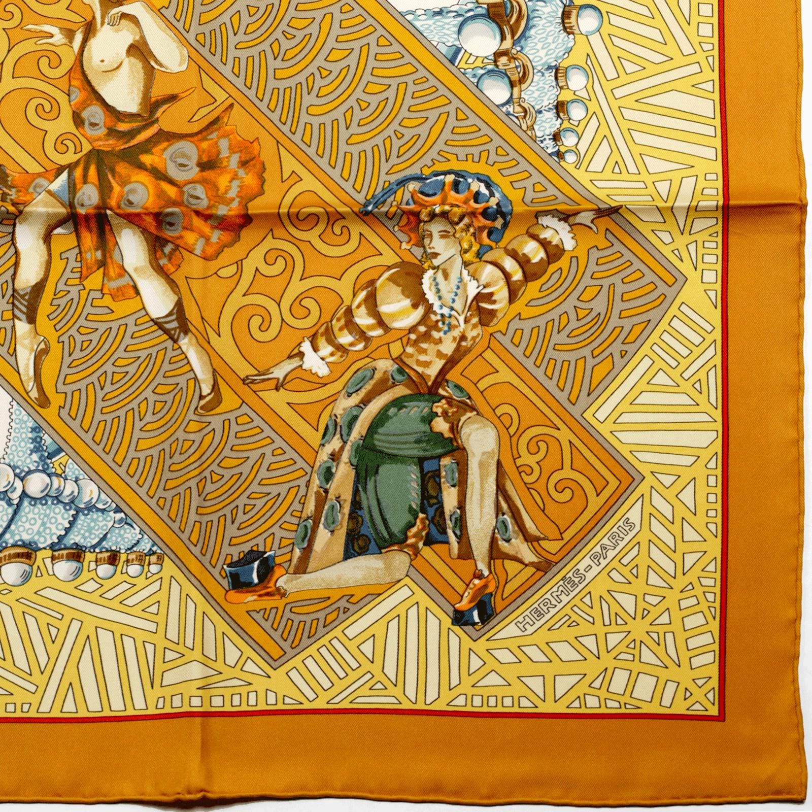 Hermes Scarf "Les Ballets Russes" by Annie Faivre 90cm Silk | Carre Foulard