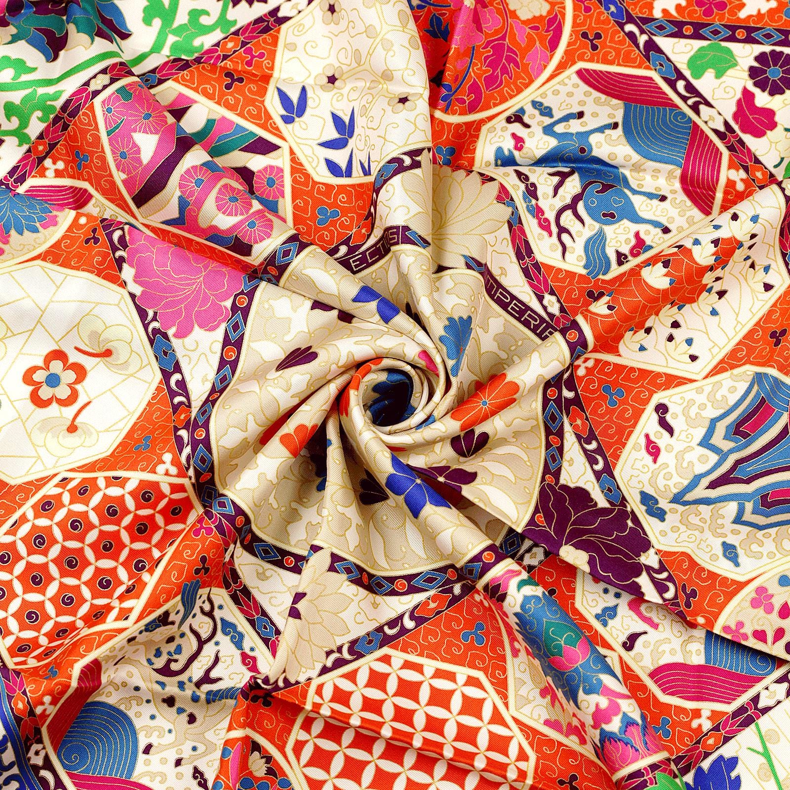 Hermes Scarf "Collections Imperiales" by Catherine Baschet 90cm Silk | Foulard Carre