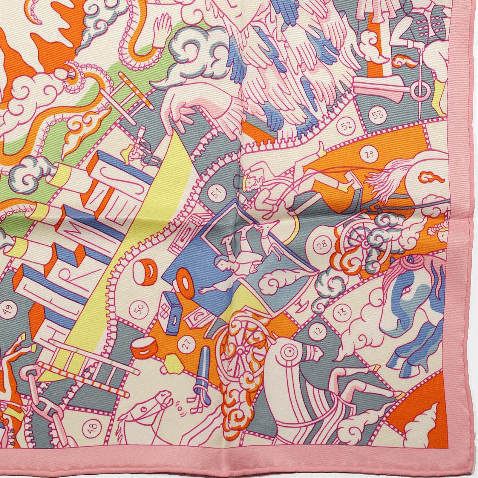 Hermes Scarf "L'Epopee d'Hermes" by Jan Bajtlik 70cm Silk | Carre Foulard