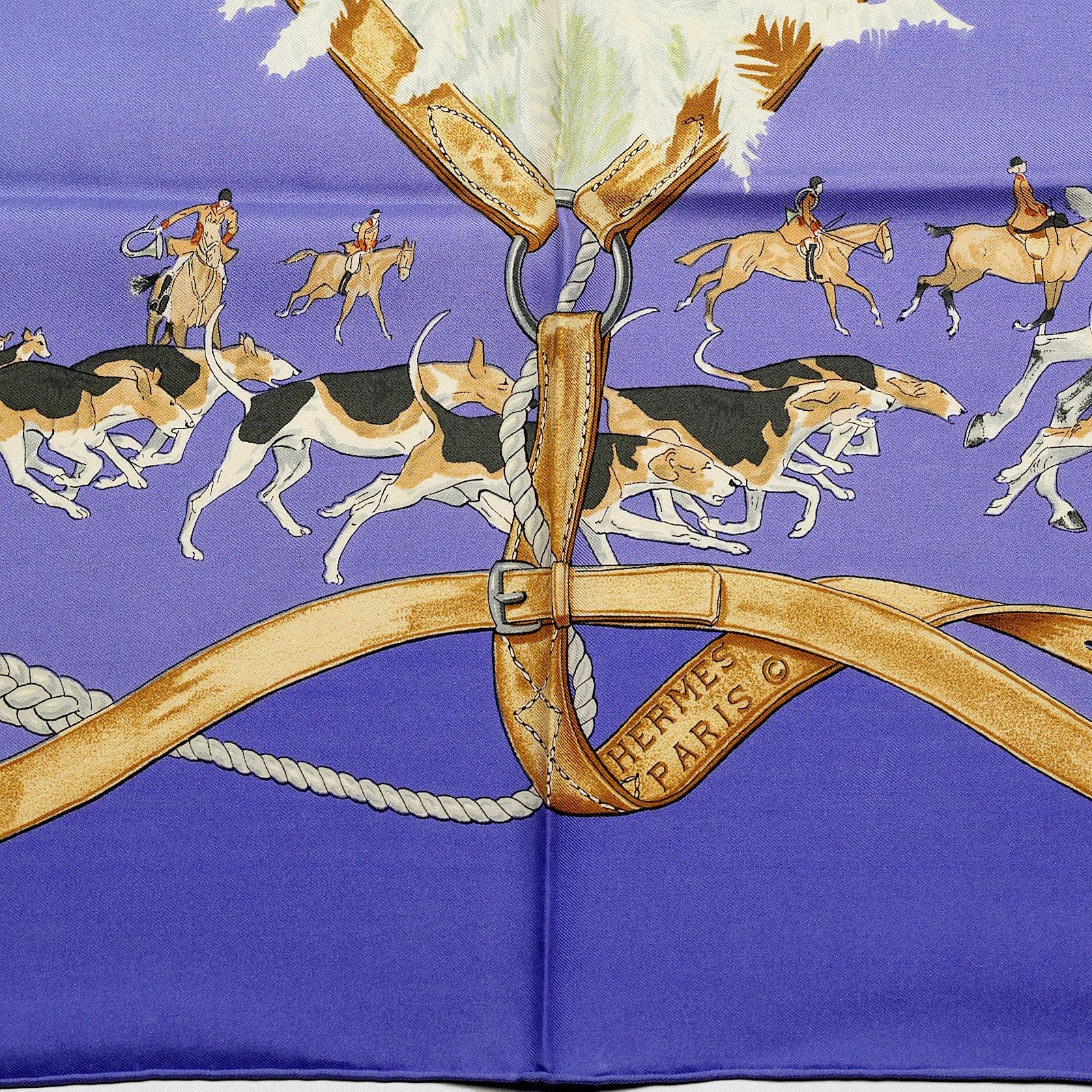 Hermes Scarf "Le Bien Aller" by Jean De Fougerolle 90cm Silk | Carre Foulard