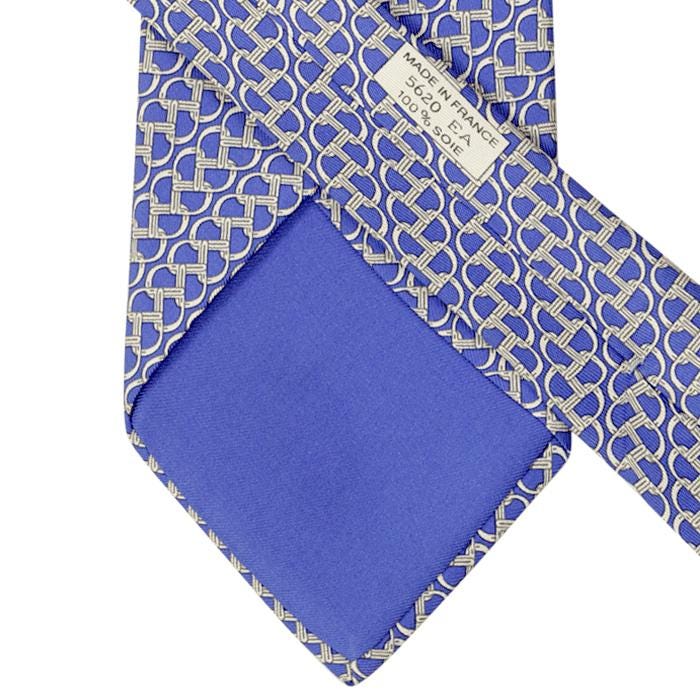 Hermes Men's Silk Tie Geometric Pattern 5620 | Necktie Cravate
