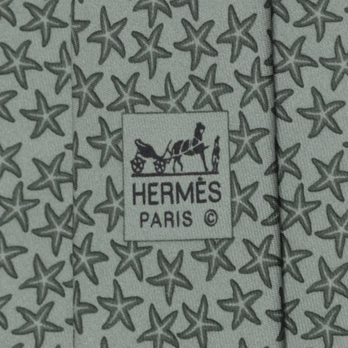 Hermes Men's Silk Tie Starfish Pattern 5302 | Necktie Cravate