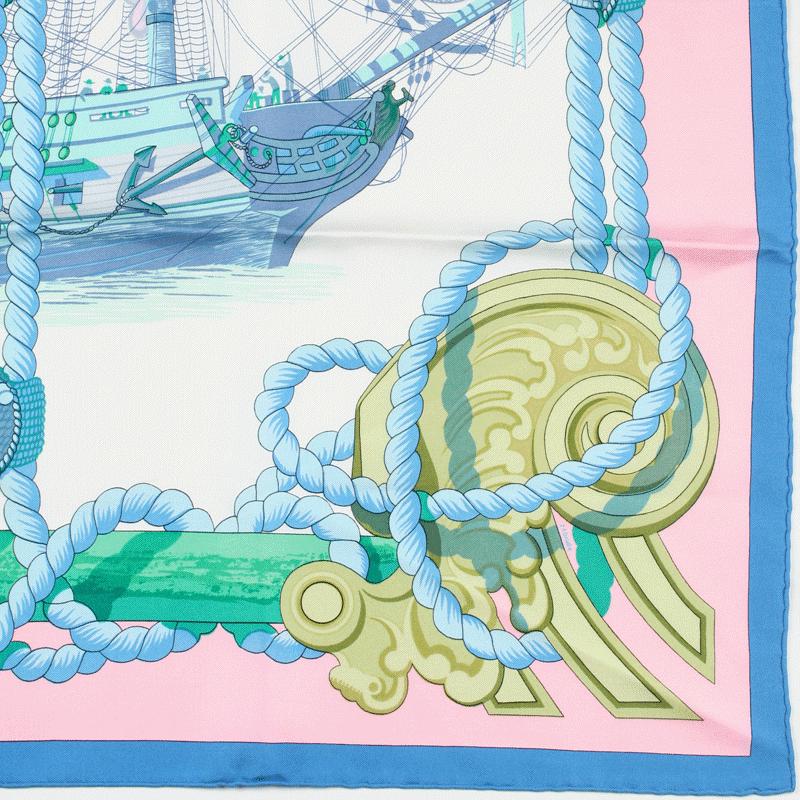 Hermes Scarf "Tribord" by Julia Abadie 90cm Silk | Carre Foulard