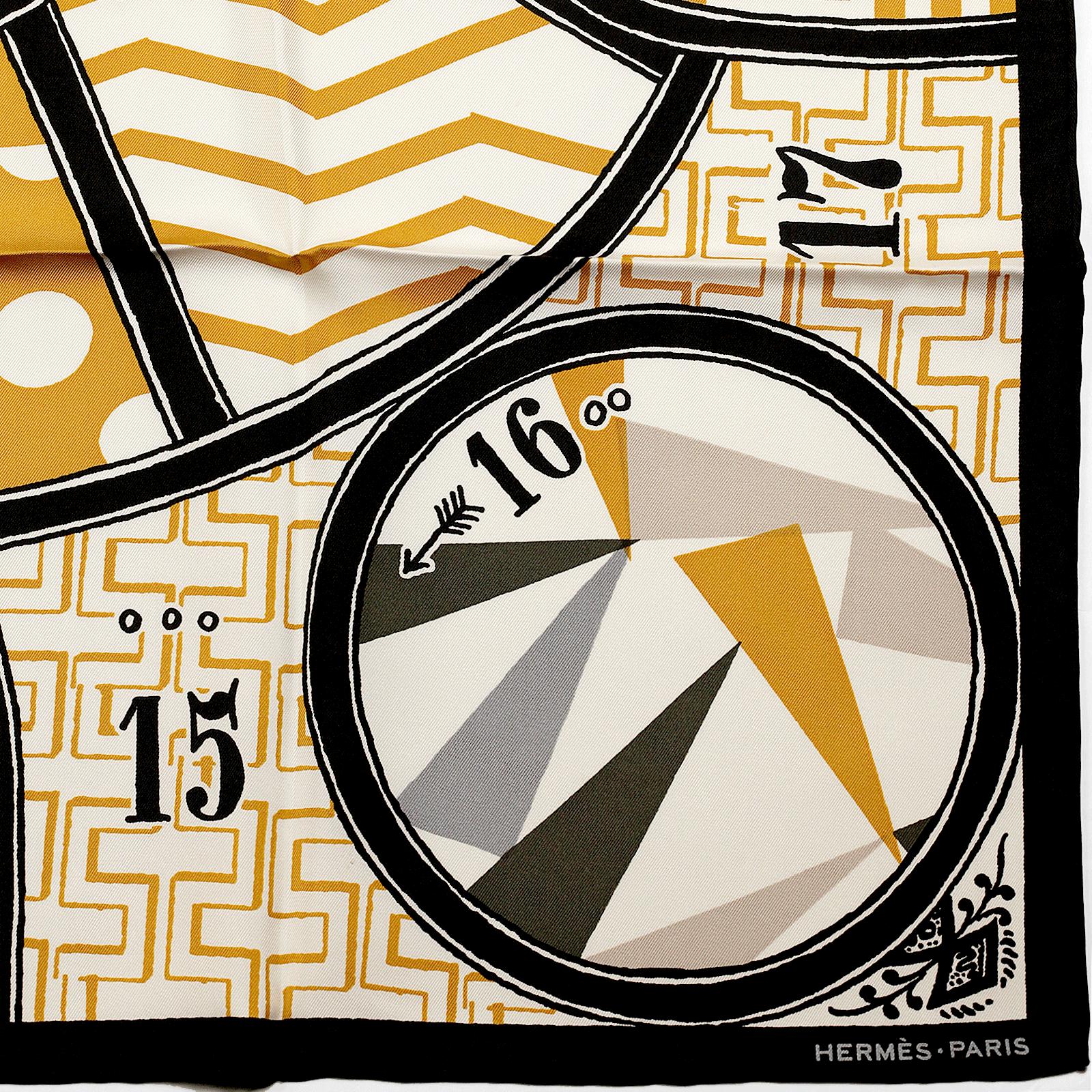 Hermes Scarf "Jeu de Soie" by Giancarlo Pagni 90cm Silk