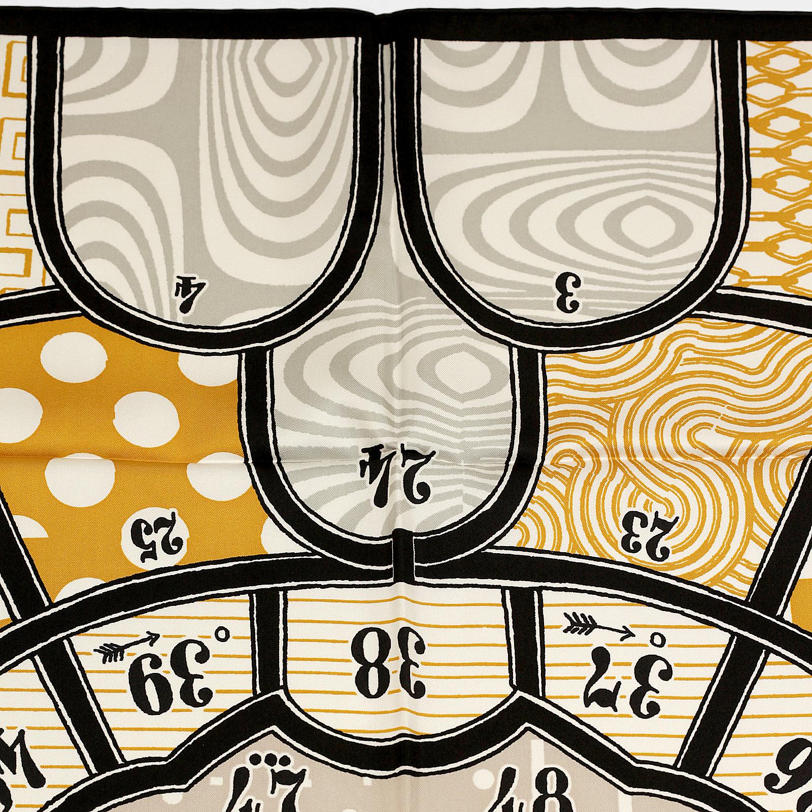 Hermes Scarf "Jeu de Soie" by Giancarlo Pagni 90cm Silk