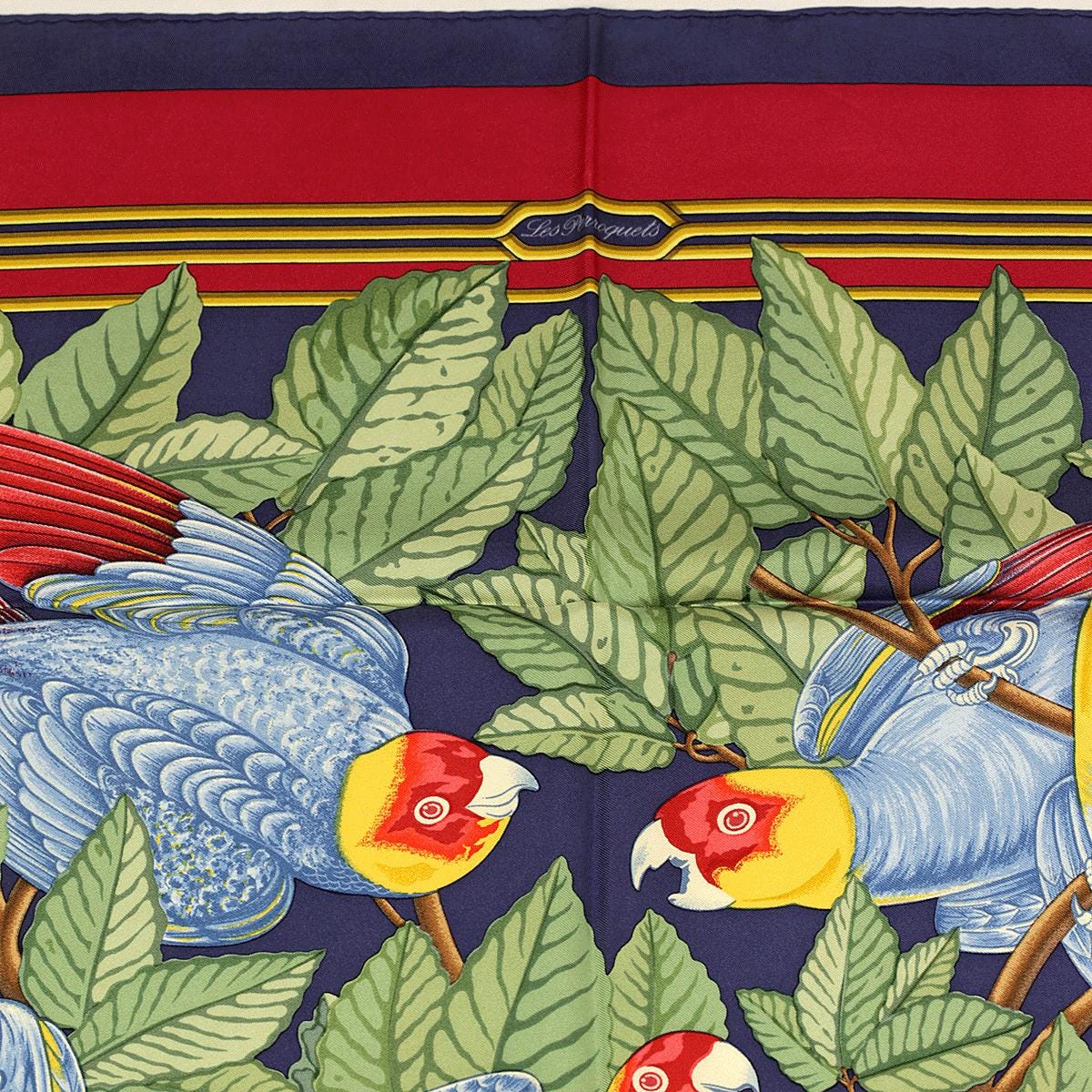 Hermes Scarf "Les Perroquets" by Joachim Metz Vintage 90cm Silk | Carre Foulard