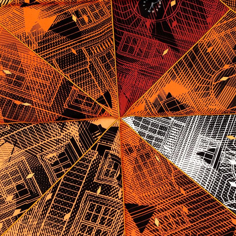 Hermes Scarf "Faubourg by Night" by Benoit Pierre Emery 90cm Silk
