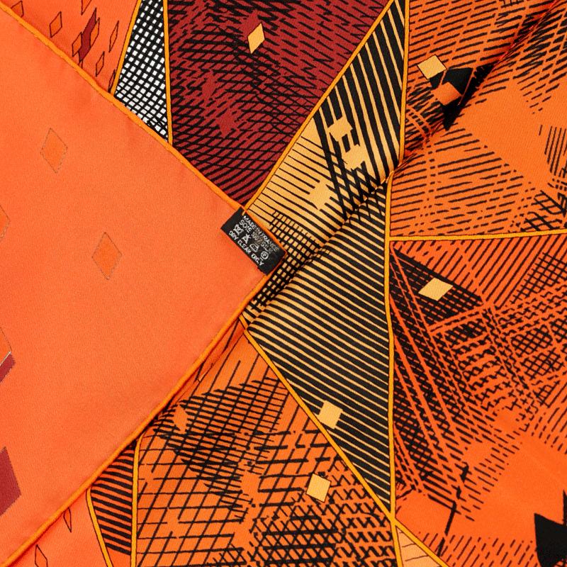 Hermes Scarf "Faubourg by Night" by Benoit Pierre Emery 90cm Silk