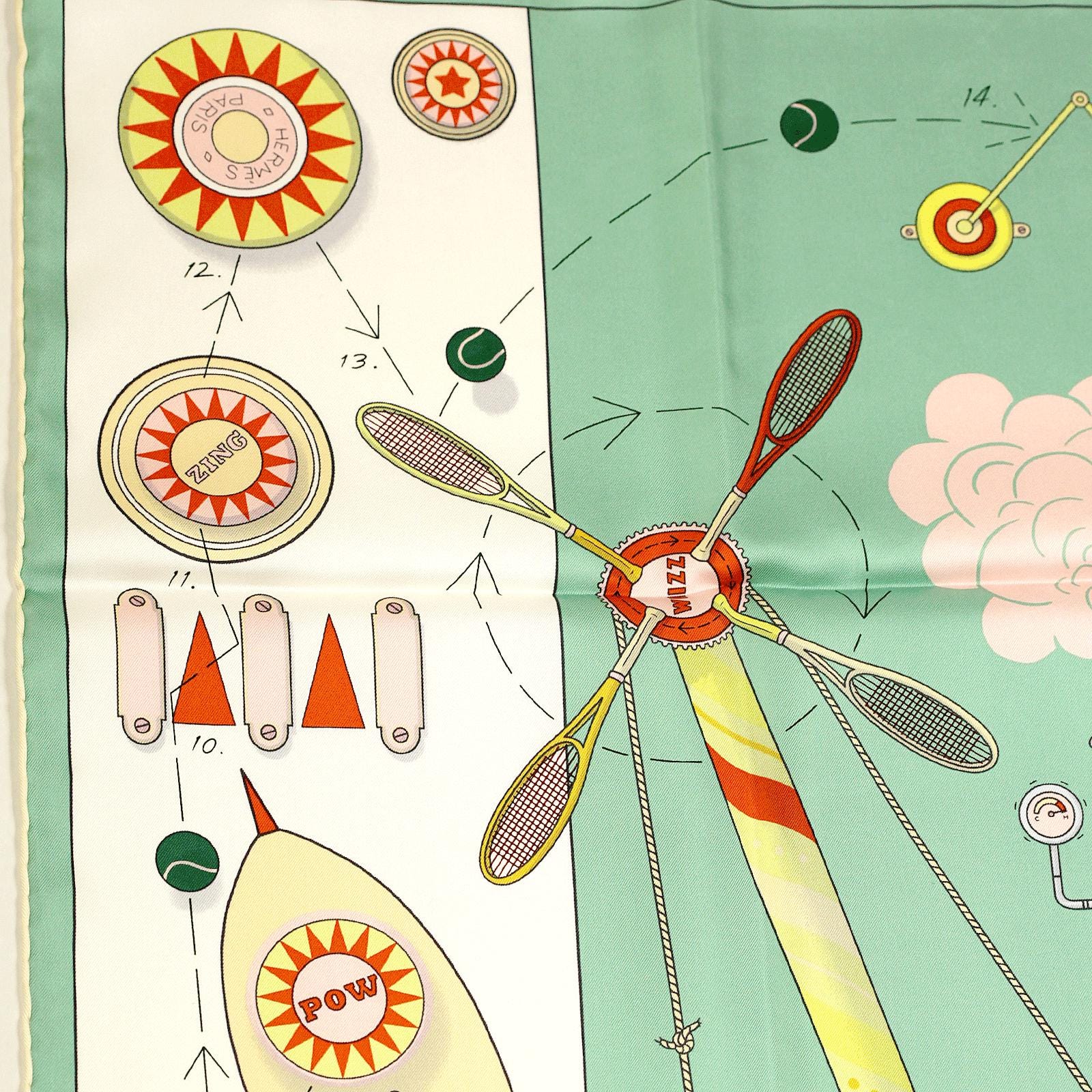 Hermes Scarf "Tea for Two" by Jonathon Burton 90cm Silk | Carre Foulard