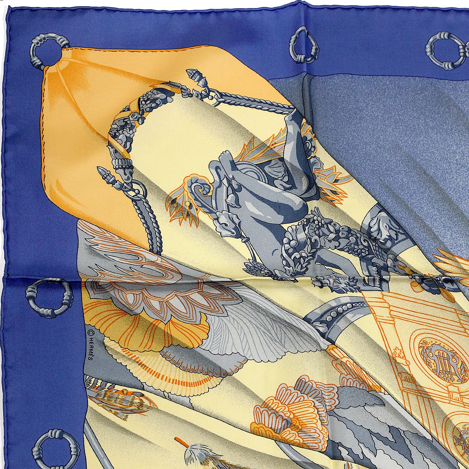 Hermes Scarf "Soleil de Soie" by Caty Latham 90cm Silk | Carre Foulard