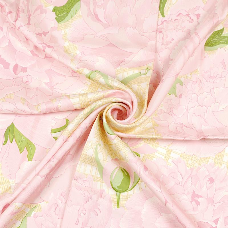 Hermes Scarf "Pivoines" by Christiane Vauzelles Vintage 90cm Silk