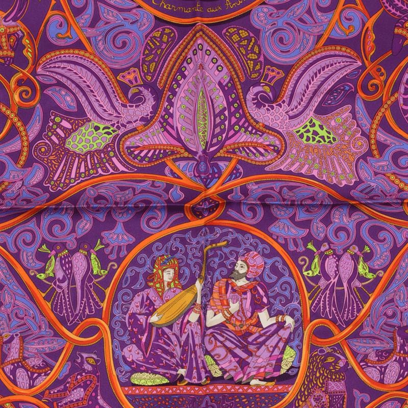Hermes Scarf "La Charmante aux Animaux" by Annie Faivre 90cm Silk | Carre Foulard