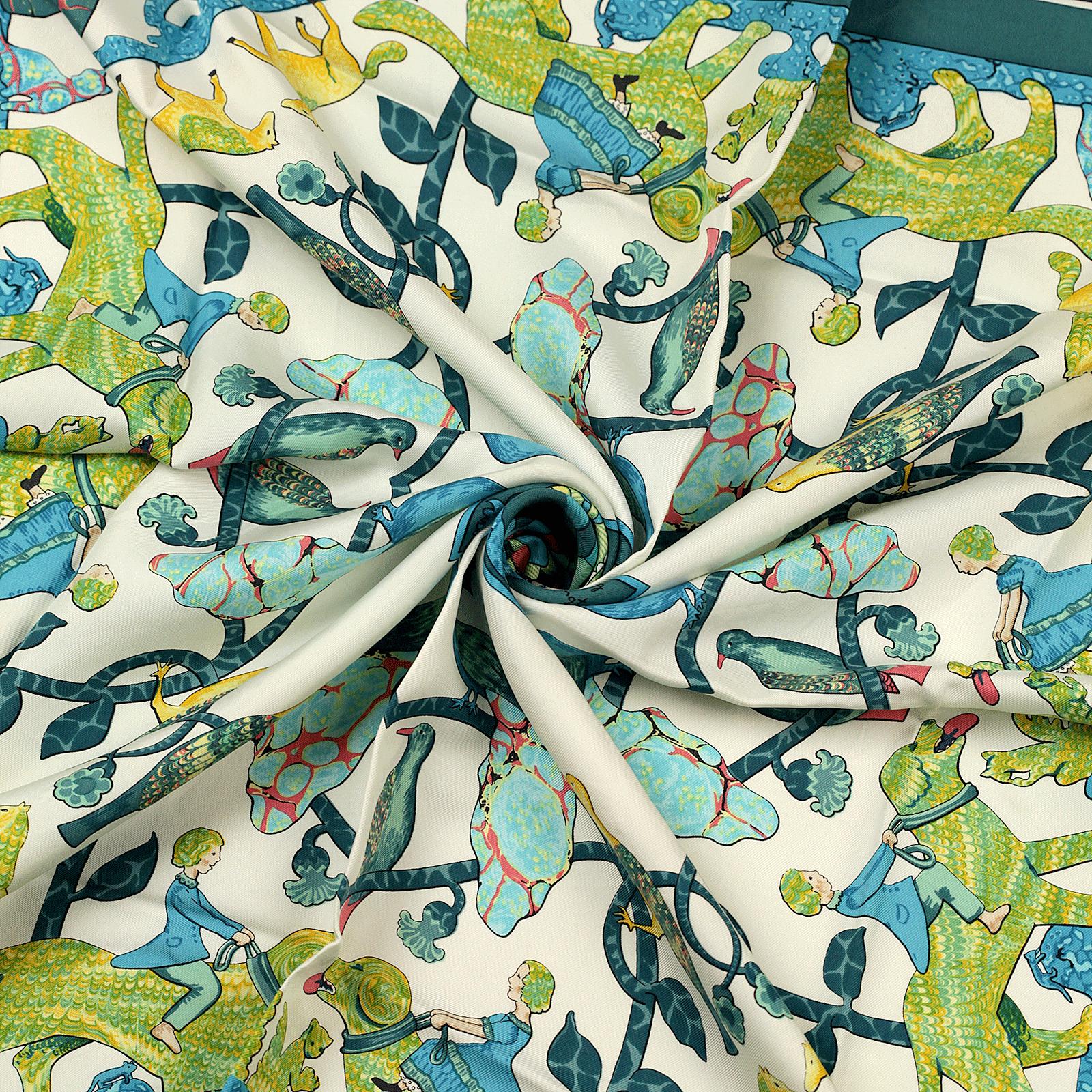 Hermes Scarf "Early America" by Françoise De La Perriere 90cm Silk | Carre Foulard