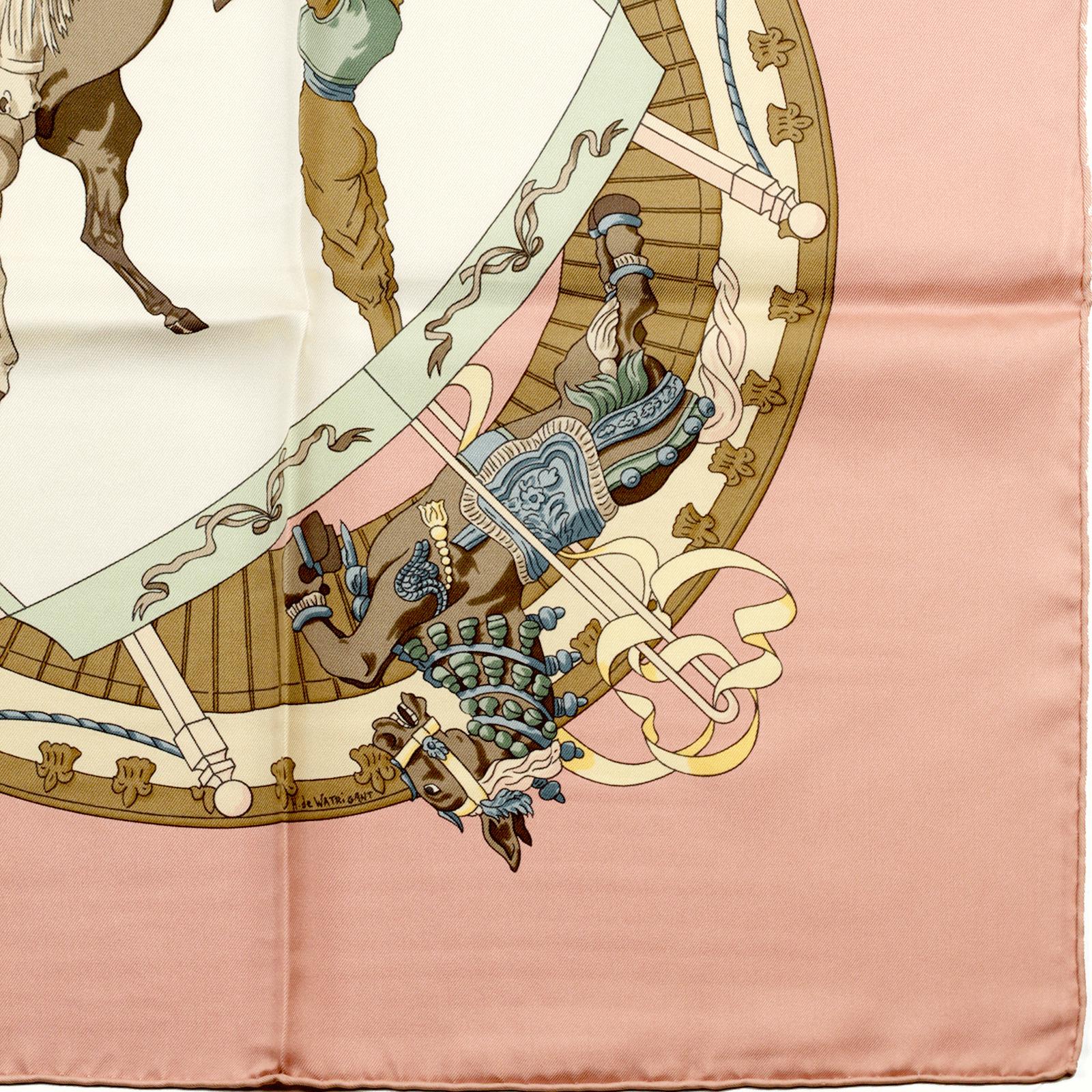 Hermes Scarf "Musee Vivant du Cheval" by Hubert de Watrigant 90cm Silk | Carre Foulard