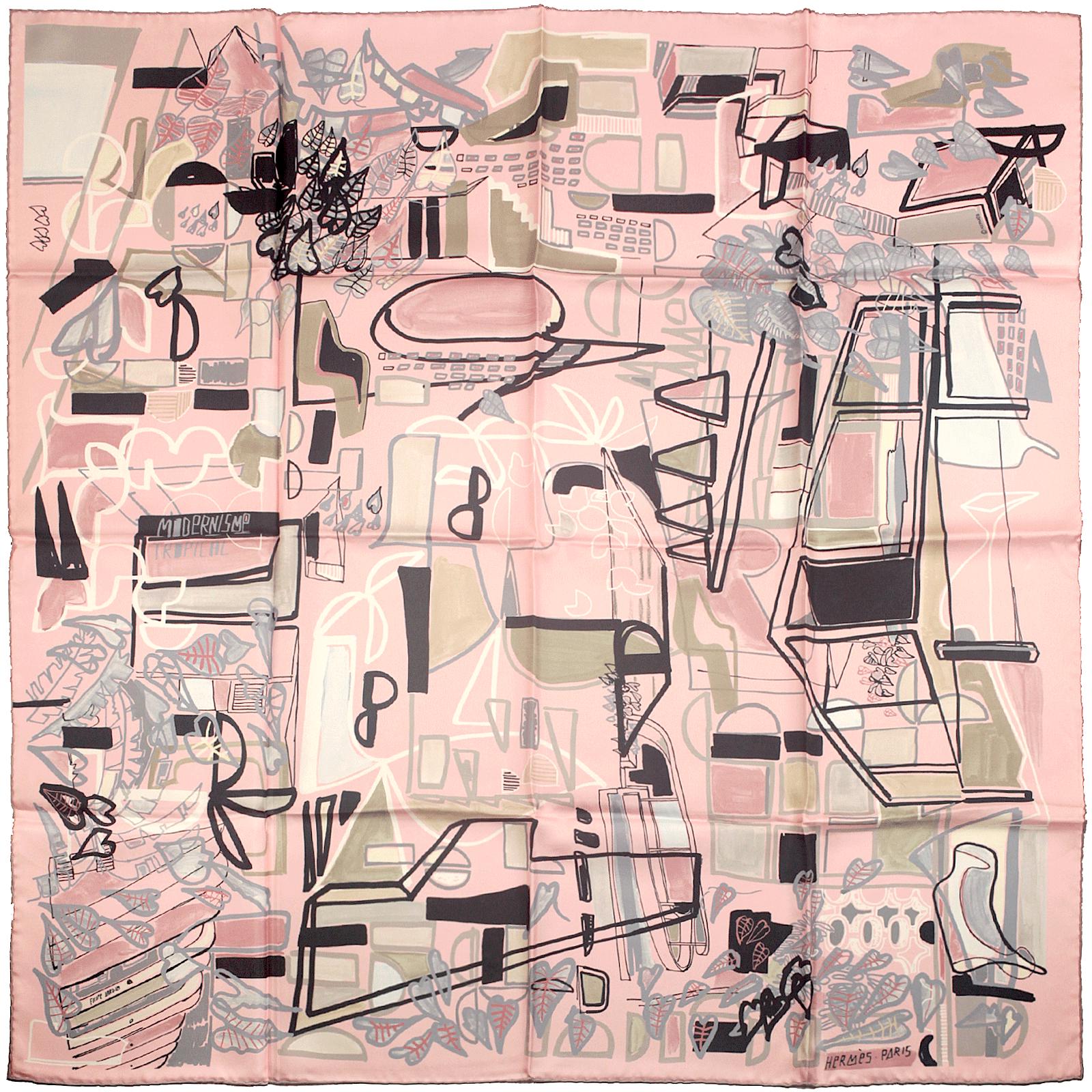 Hermes Scarf "Modernisme Tropical" by Felipe Jardim 90cm Silk | Carre Foulard