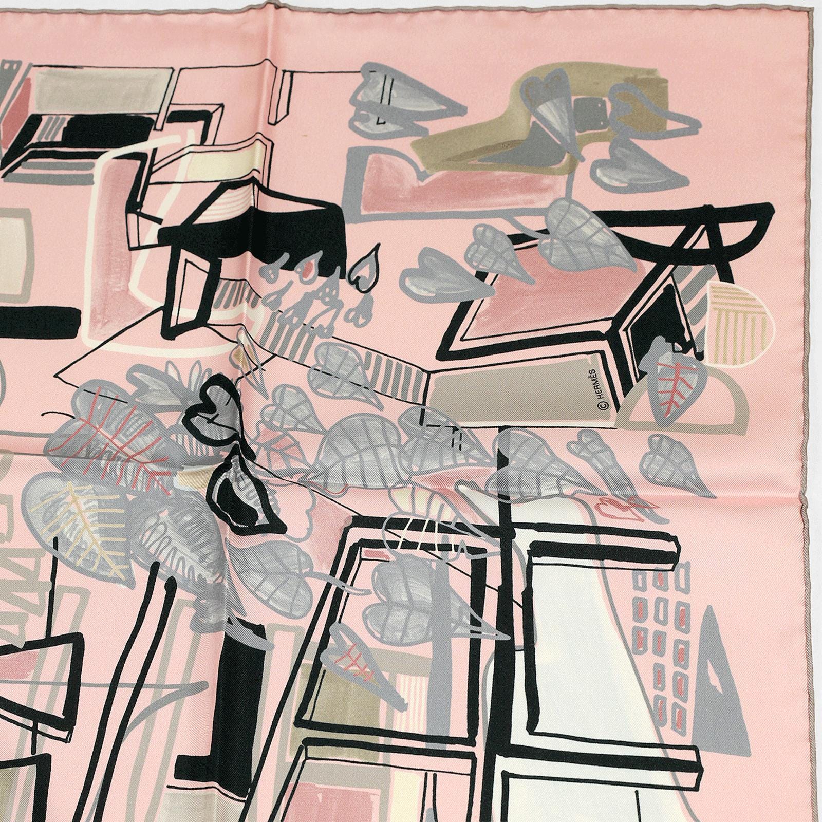 Hermes Scarf "Modernisme Tropical" by Felipe Jardim 90cm Silk | Carre Foulard