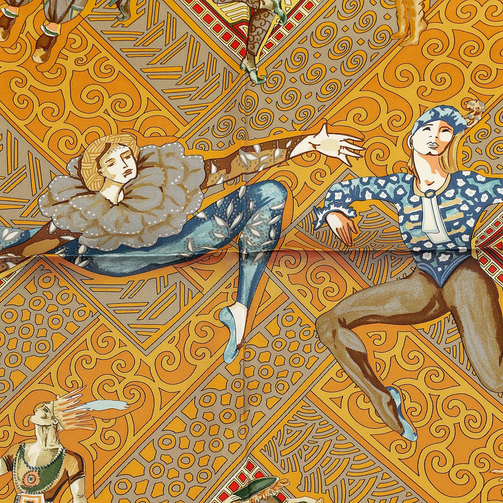 Hermes Scarf "Les Ballets Russes" by Annie Faivre 90cm Silk | Carre Foulard
