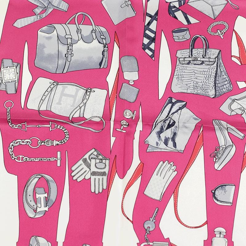 Hermes Scarf "Monsieur et Madame" by Bali Barret 90cm Silk | Carre Foulard