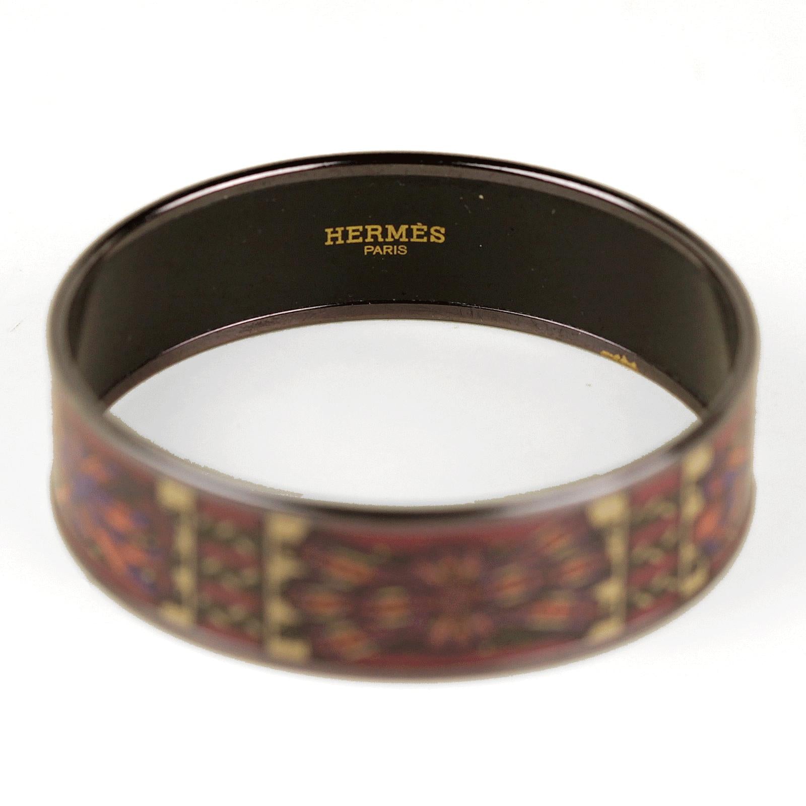 Hermes Bracelet 65 Wide Enamel PVD Plated | Bangle