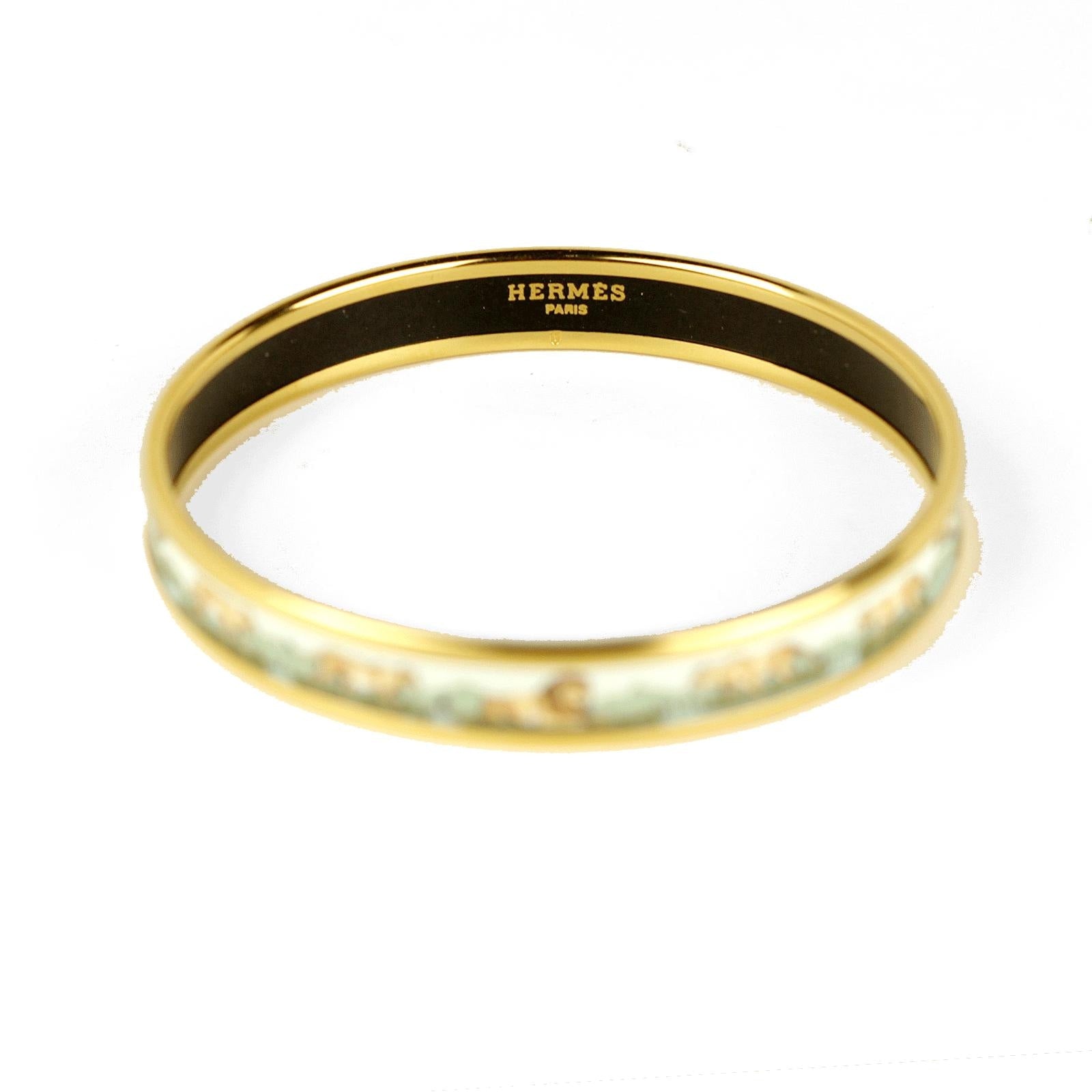 Hermes Bracelet Enamel Gold 65 Narrow | Bangle
