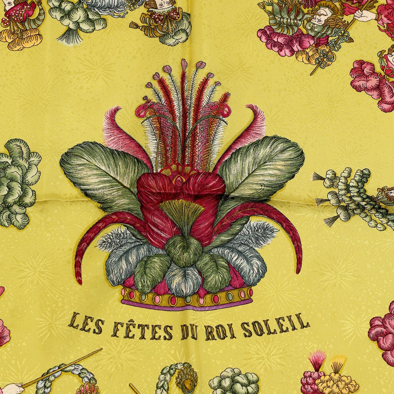 Hermes Scarf "Les Fetes du Roi Soleil" by Michel Duchene 90cm Silk Jacquard | Carre Foulard