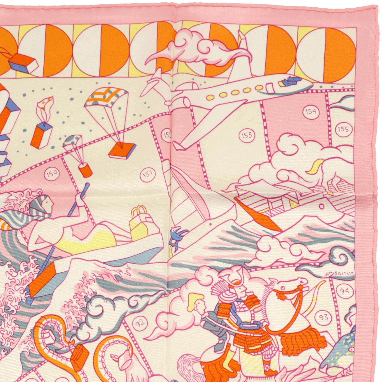 Hermes Scarf "L'Epopee d'Hermes" by Jan Bajtlik 70cm Silk | Carre Foulard