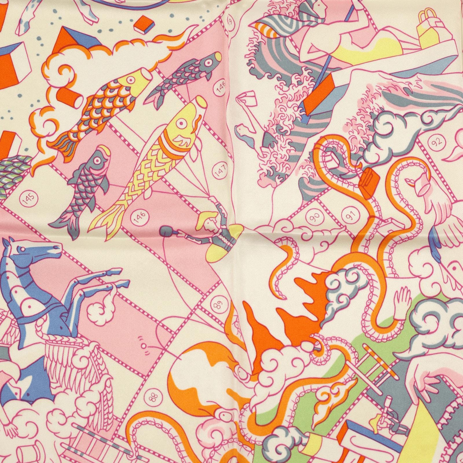 Hermes Scarf "L'Epopee d'Hermes" by Jan Bajtlik 70cm Silk | Carre Foulard