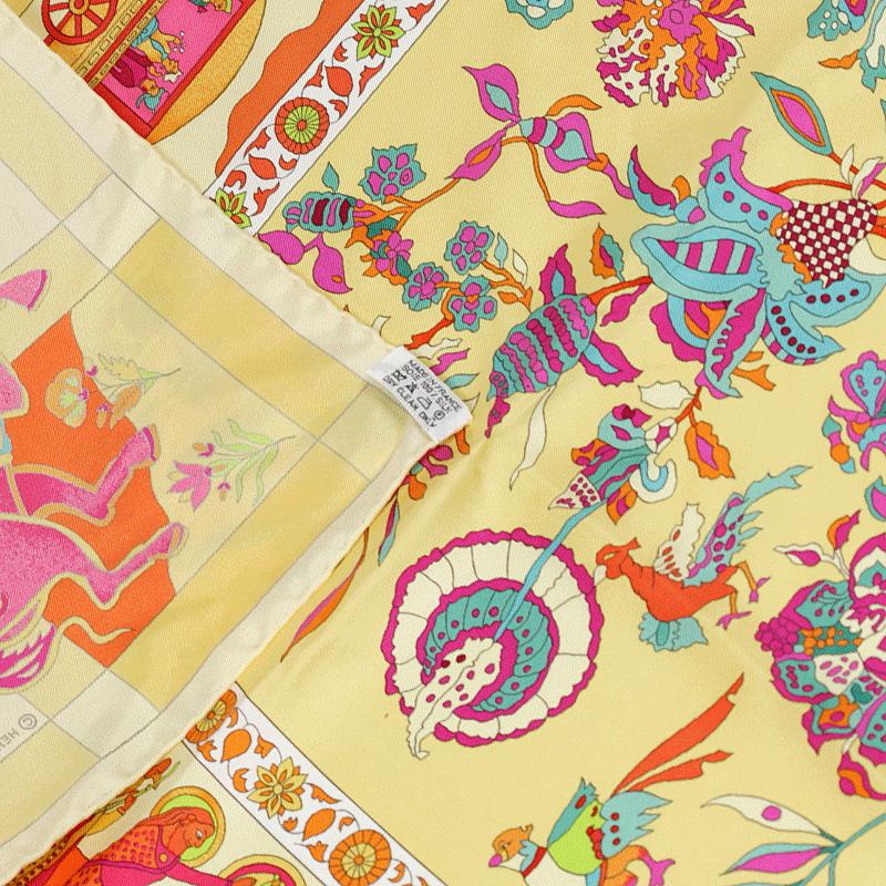 Hermes Scarf "Fantaisies Indiennes" by Loïc Dubigeon 90cm Silk | Carre Foulard