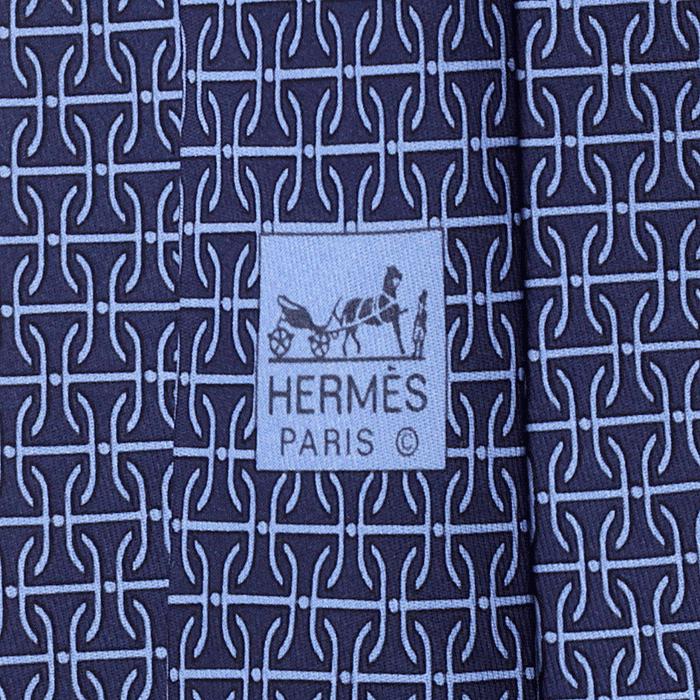 Hermes Men's Silk Tie Geometric Pattern 5146 | Necktie Cravate