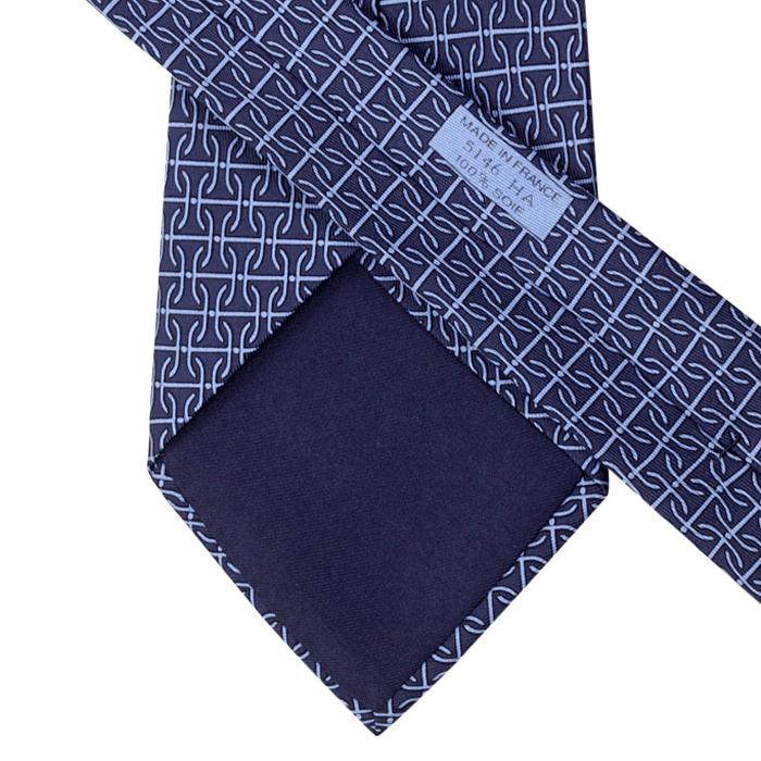 Hermes Men's Silk Tie Geometric Pattern 5146 | Necktie Cravate
