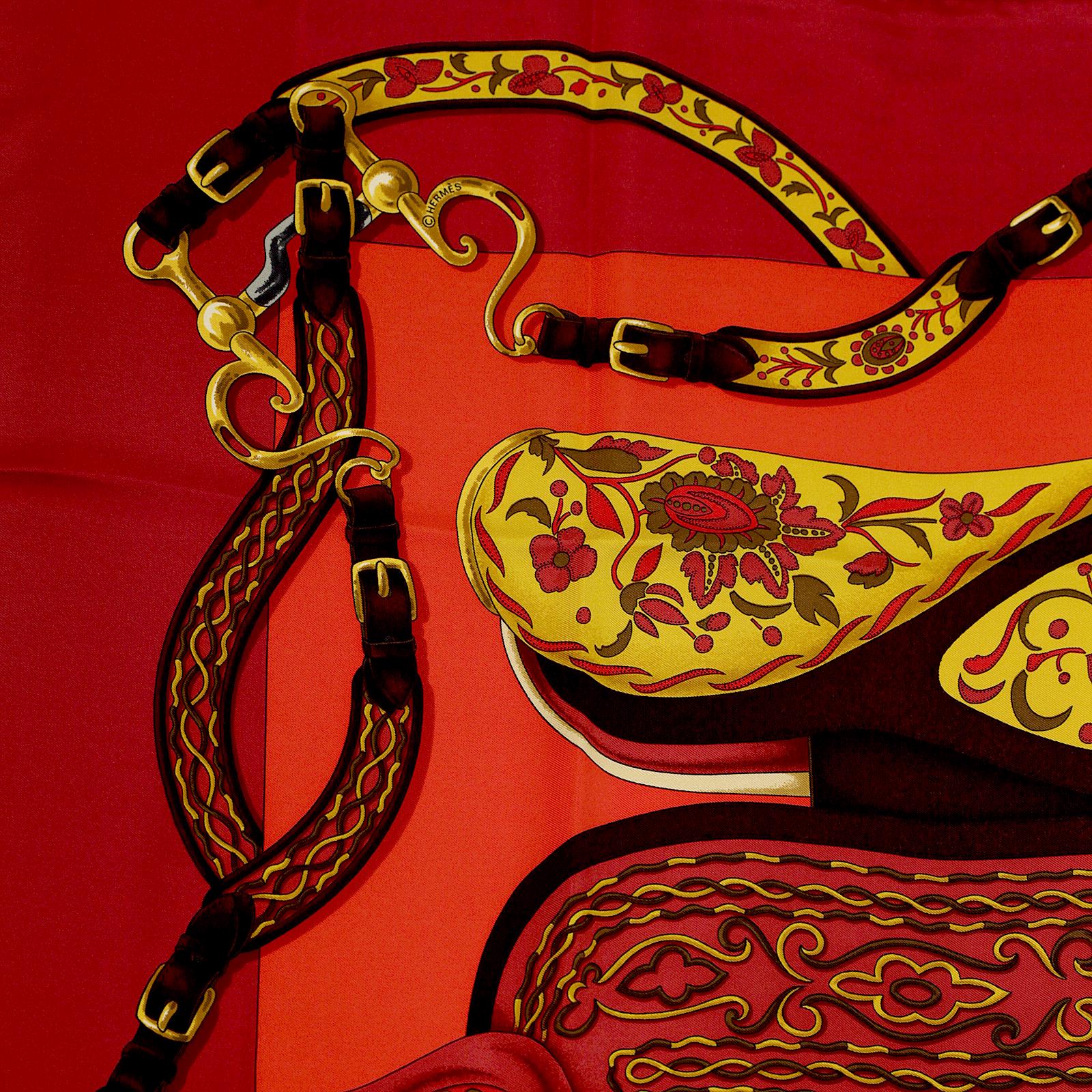 Hermes Scarf "Festival" by Henri d'Origny 90cm Silk | Carre Foulard