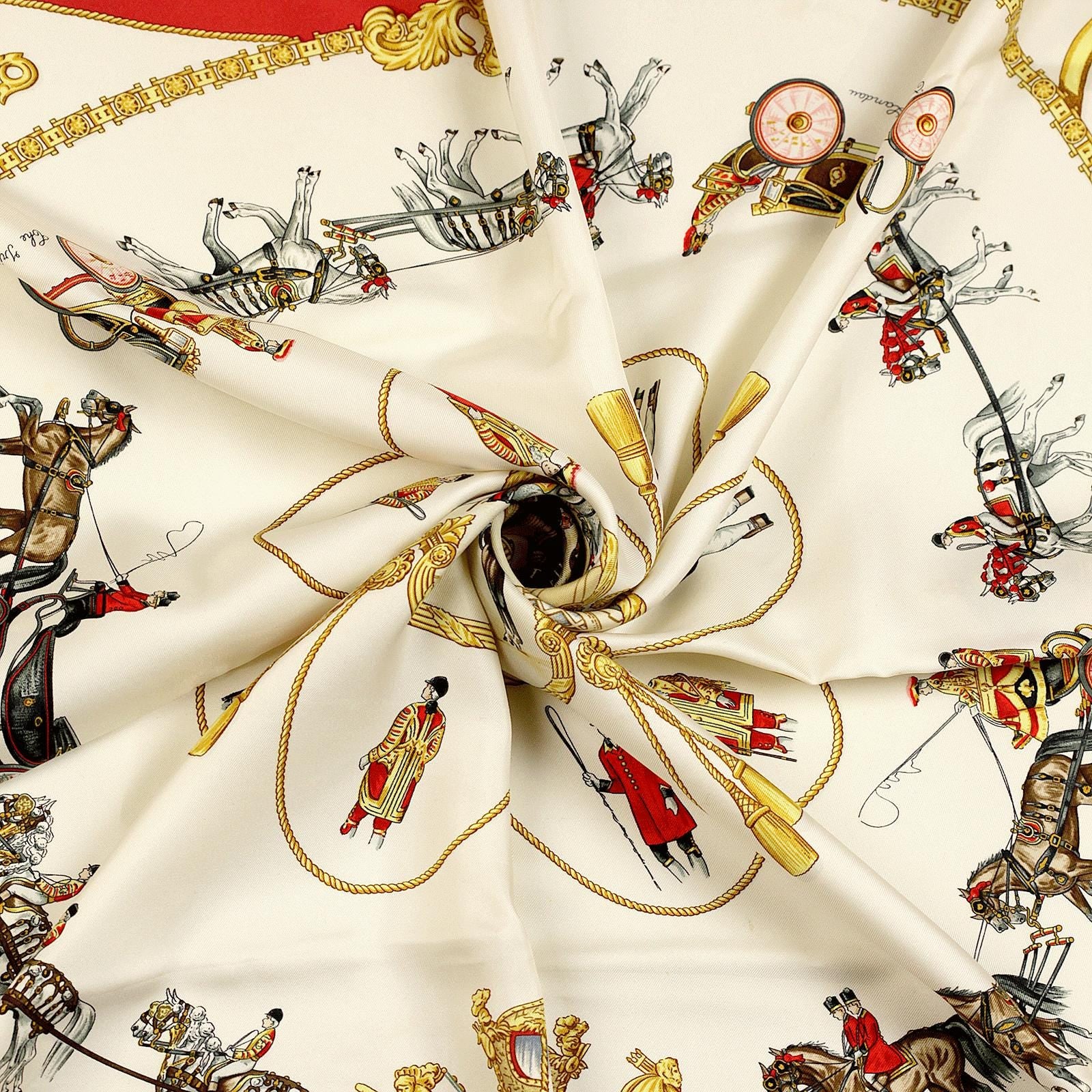 Hermes Scarf "The Royal Mews" by Jean De Fougerolle 90cm Silk | Carre Foulard