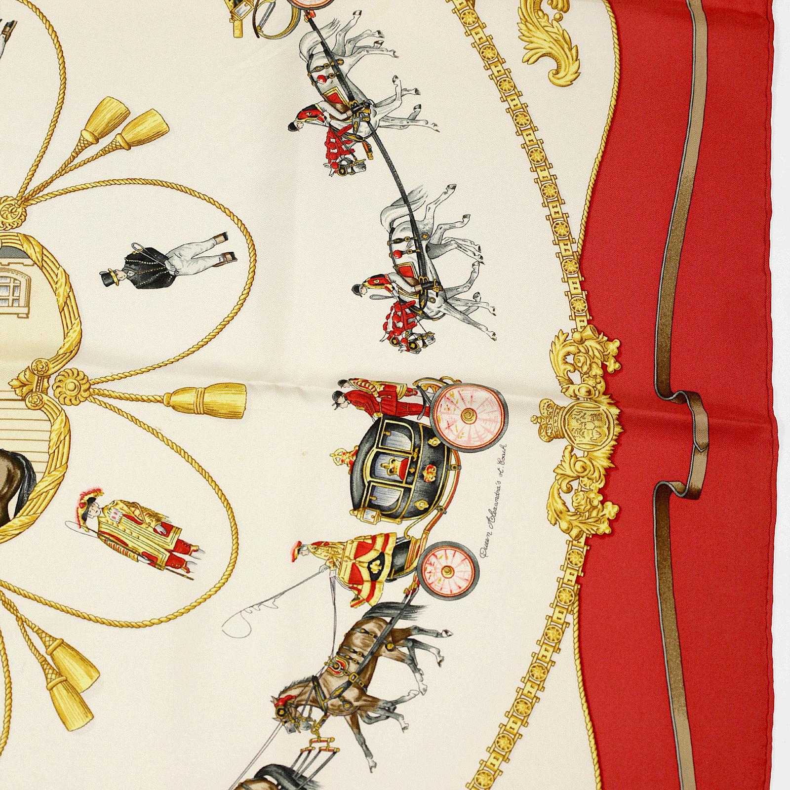 Hermes Scarf "The Royal Mews" by Jean De Fougerolle 90cm Silk | Carre Foulard