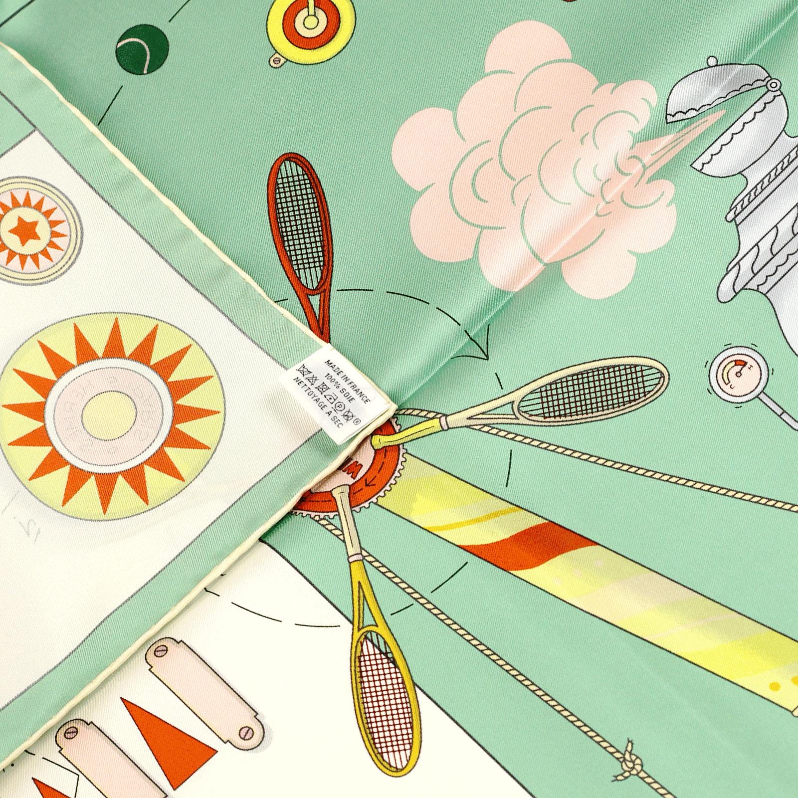 Hermes Scarf "Tea for Two" by Jonathon Burton 90cm Silk | Carre Foulard