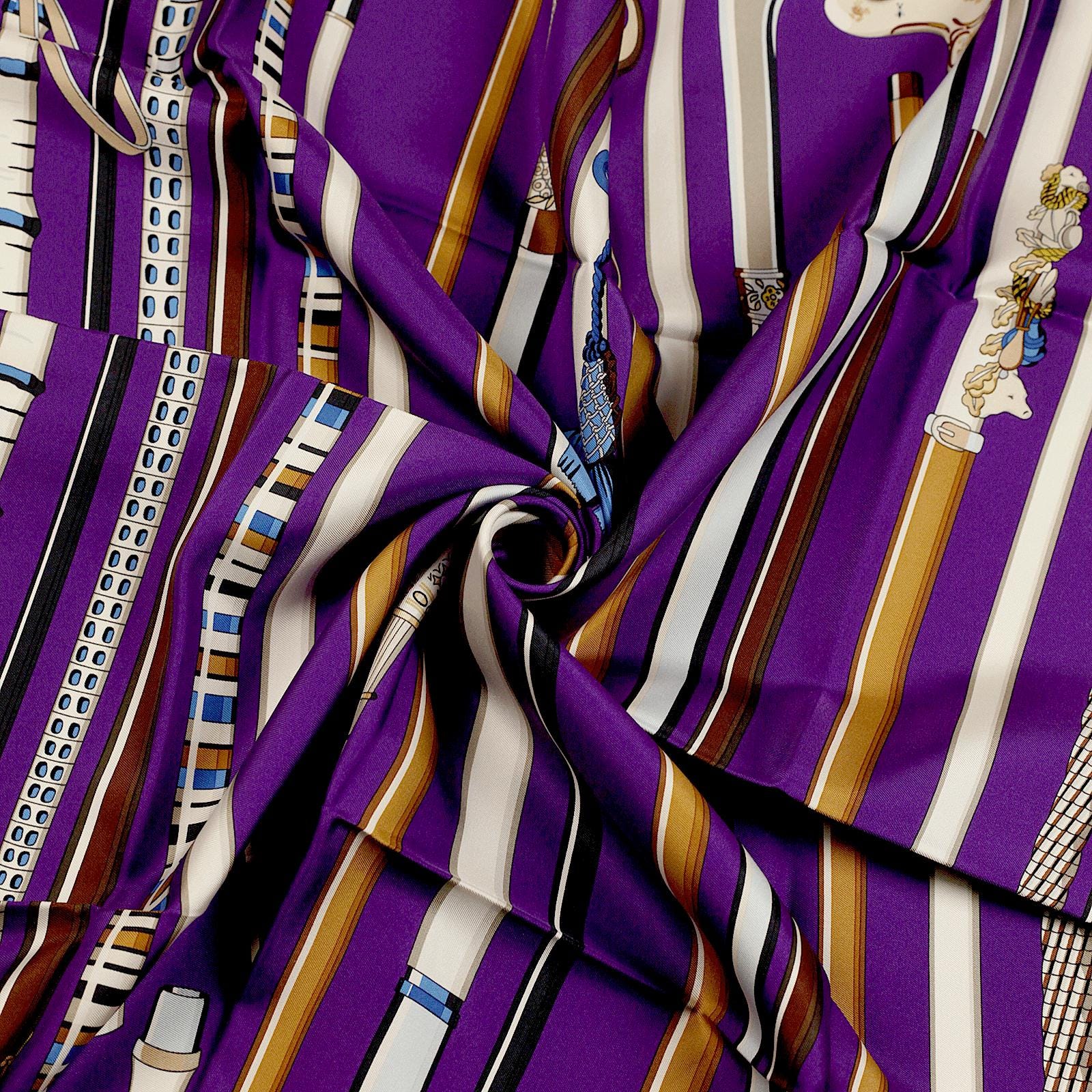 Hermes Scarf "Les Cannes" by Virginie Jamin 90cm Silk | Foulard Carre