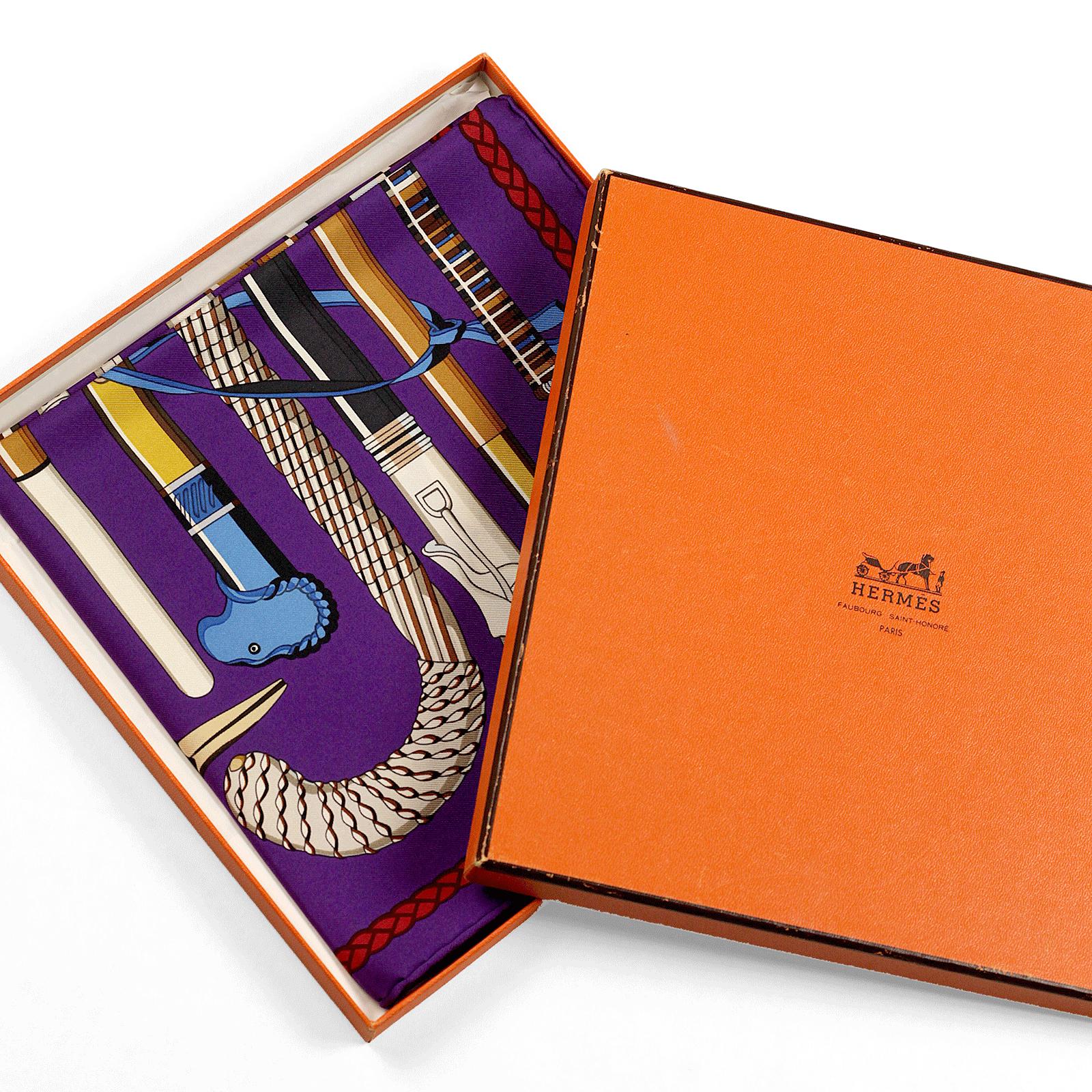 Hermes Scarf "Les Cannes" by Virginie Jamin 90cm Silk | Foulard Carre