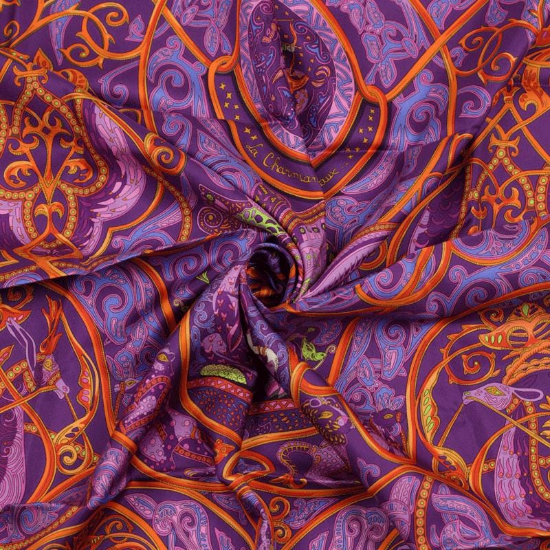 Hermes Scarf "La Charmante aux Animaux" by Annie Faivre 90cm Silk | Carre Foulard