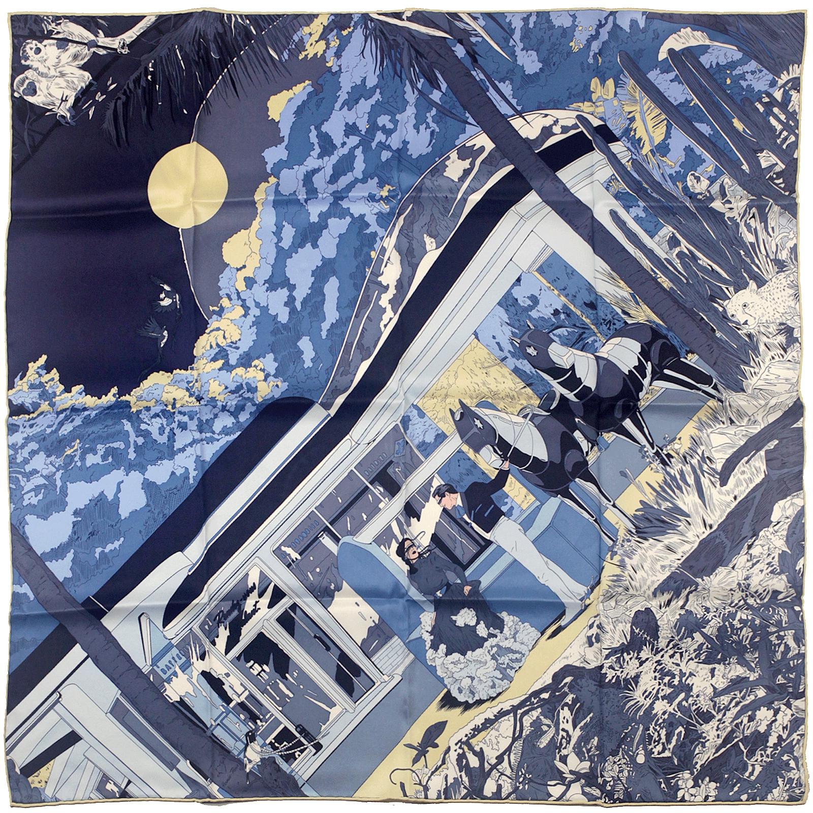 Hermes Scarf "Rendez-Vous Galant" by Ugo Bienvenu 70cm Silk | Carre Foulard