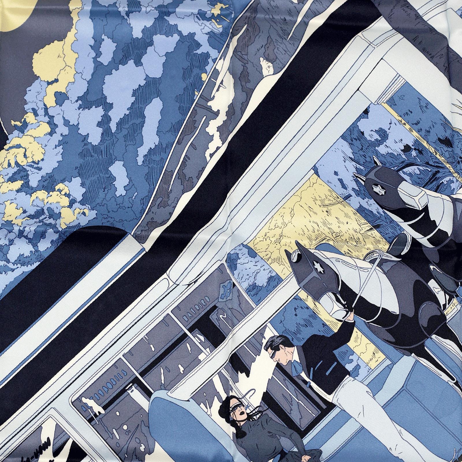 Hermes Scarf "Rendez-Vous Galant" by Ugo Bienvenu 70cm Silk | Carre Foulard