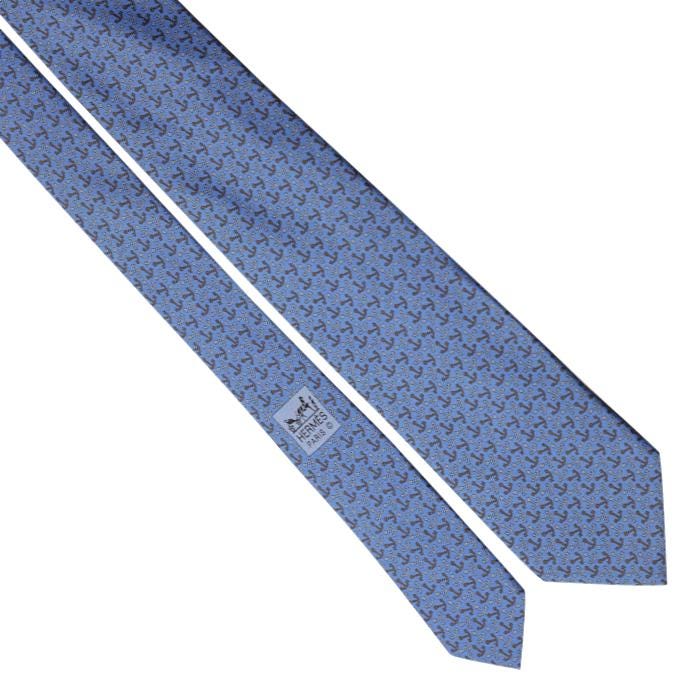 Hermes Men's Silk Tie Anchots Pattern 605744 | Necktie Cravate