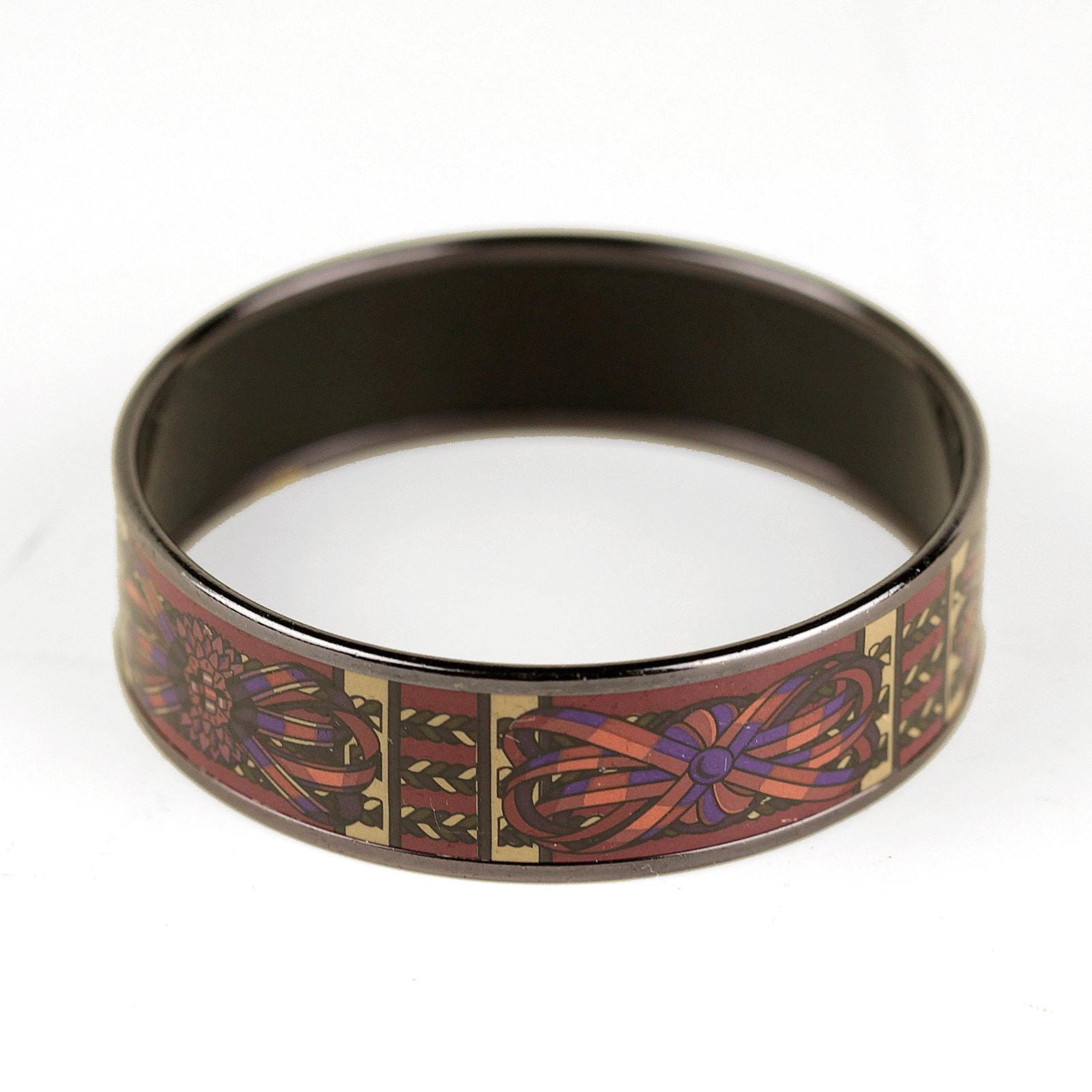 Hermes Bracelet 65 Wide Enamel PVD Plated | Bangle