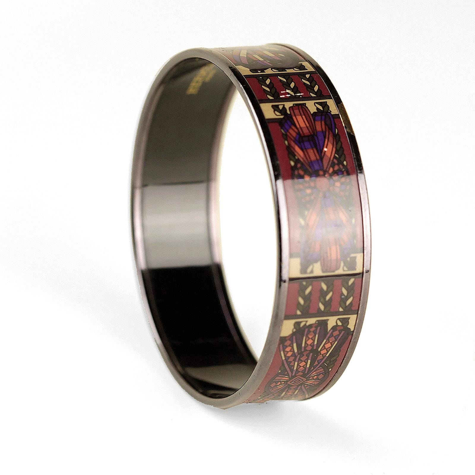 Hermes Bracelet 65 Wide Enamel PVD Plated | Bangle