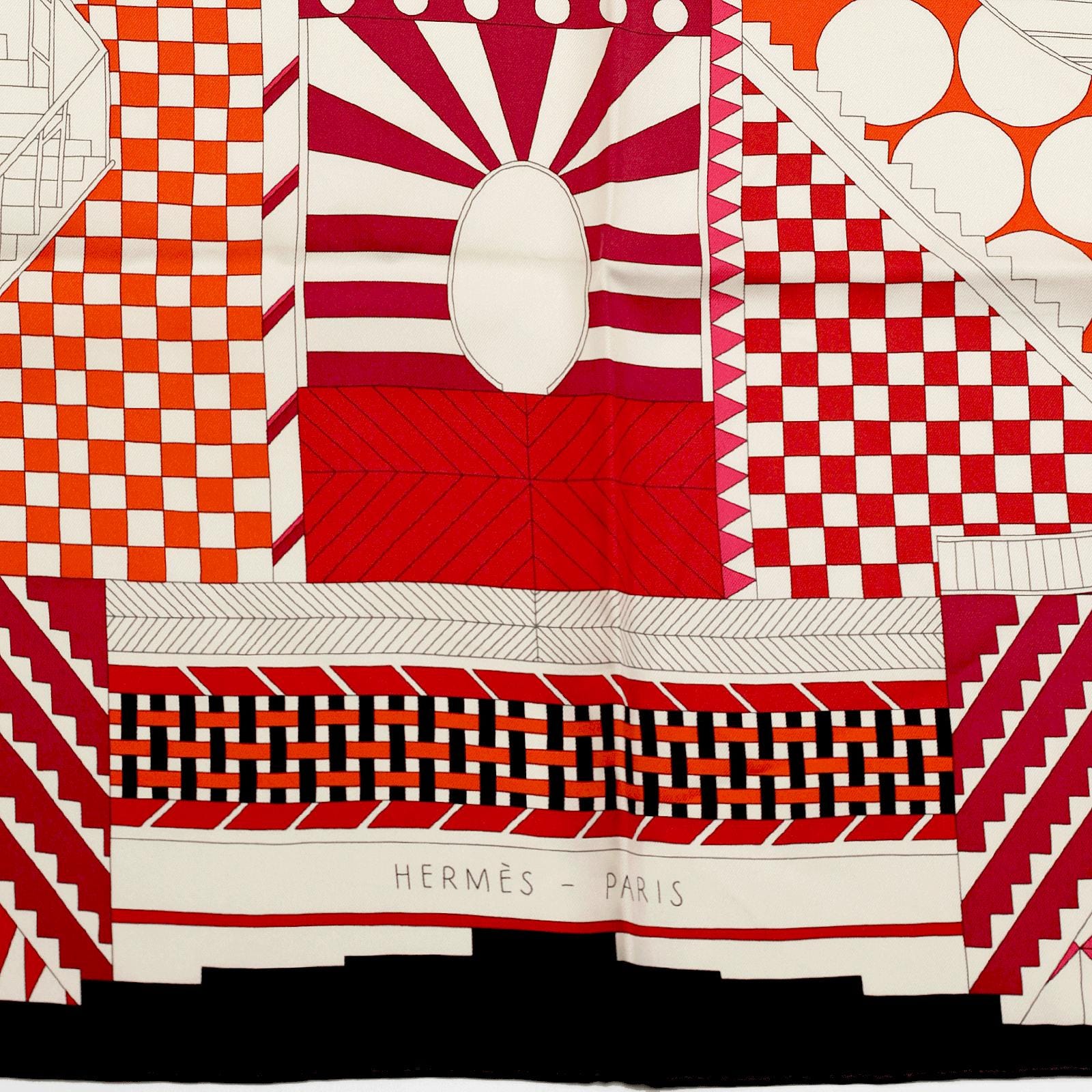 Hermes Scarf "Promenade au Faubourg" by Nigel Peake 90cm Silk | Carre Foulard