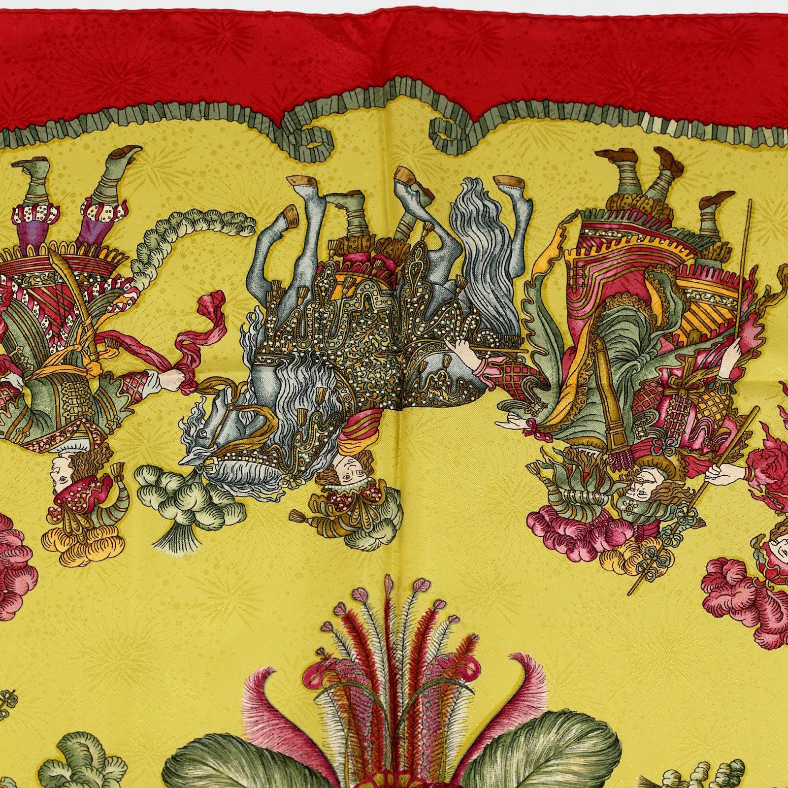 Hermes Scarf "Les Fetes du Roi Soleil" by Michel Duchene 90cm Silk Jacquard | Carre Foulard