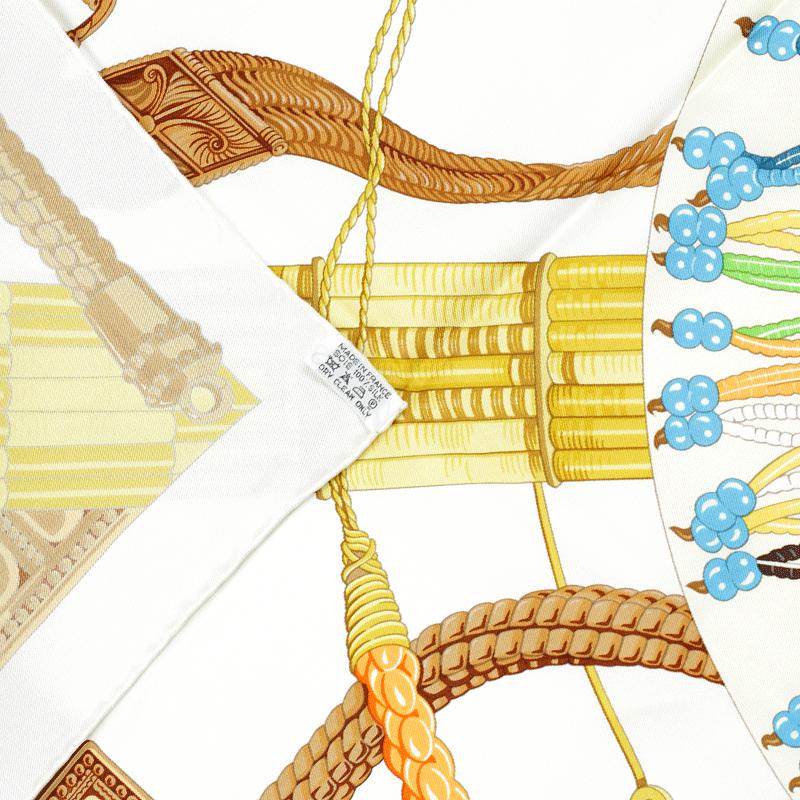 Hermes Scarf "Ceintures et Liens" by Laurence Bourthoumieux 90cm Silk