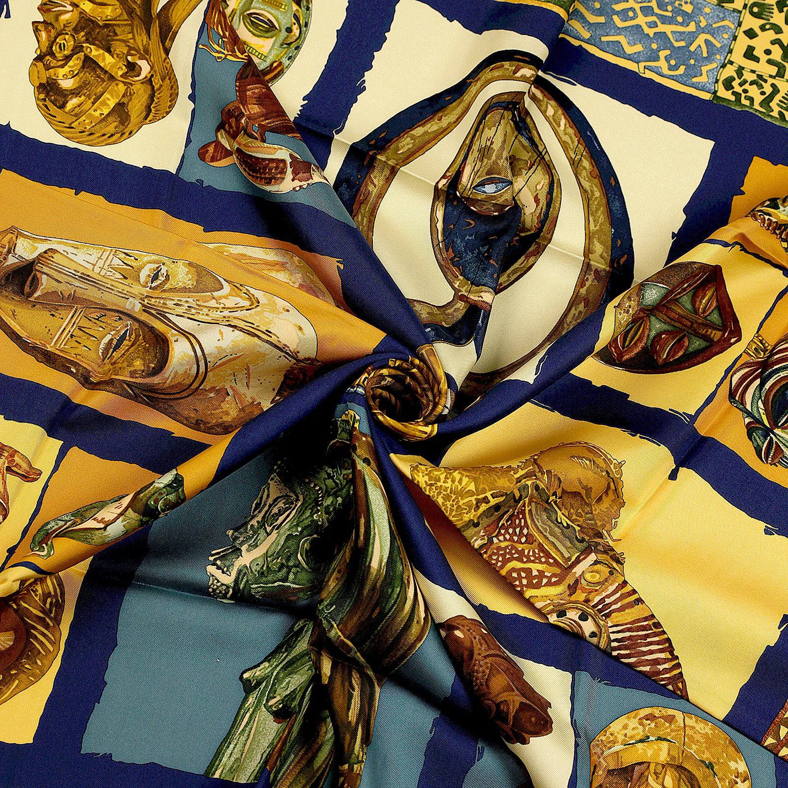 Hermes Scarf "Persona" by Loic Dubigeon 90cm Silk | Carre Foulard