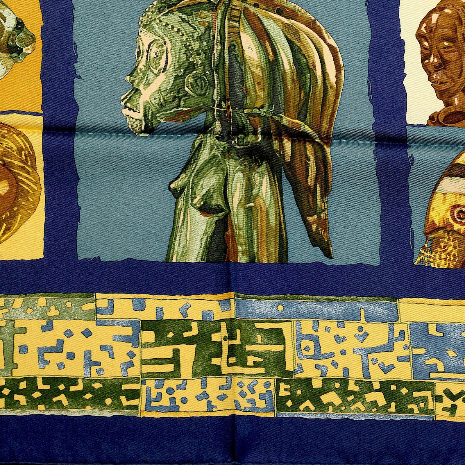 Hermes Scarf "Persona" by Loic Dubigeon 90cm Silk | Carre Foulard