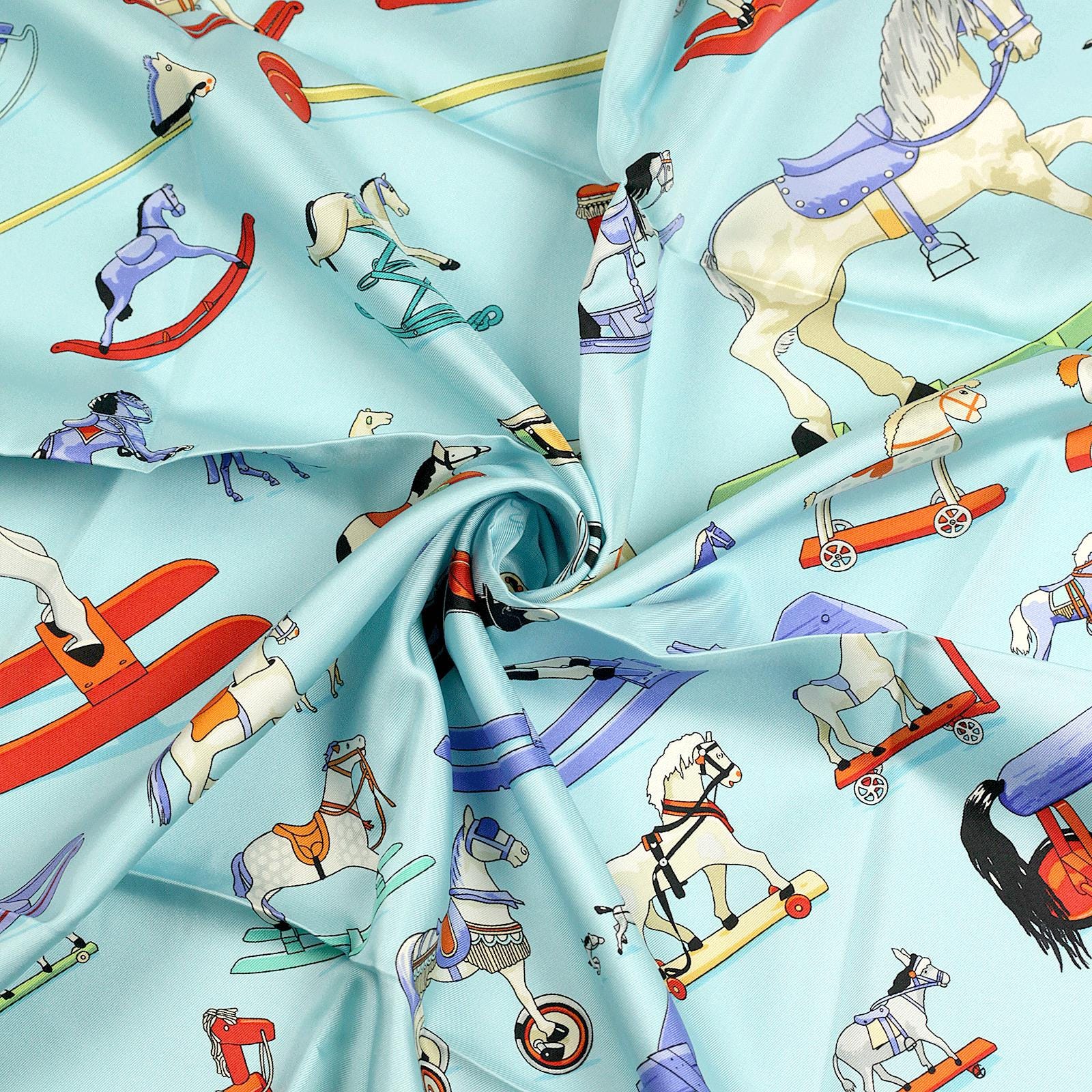Hermes Scarf "Raconte-Moi le Cheval" by Dimitri Rybaltchenko 90cm Silk | Carre Foulard