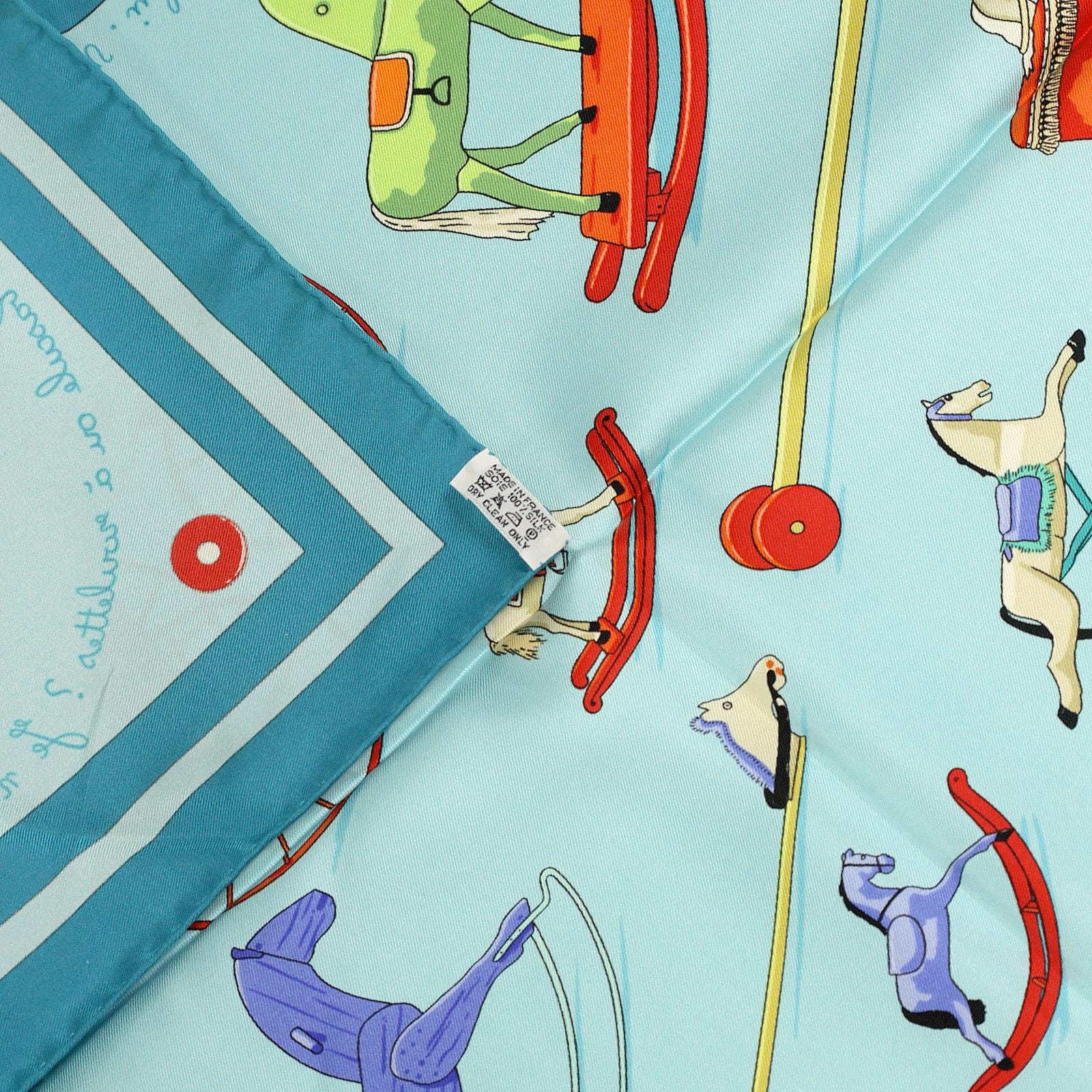 Hermes Scarf "Raconte-Moi le Cheval" by Dimitri Rybaltchenko 90cm Silk | Carre Foulard