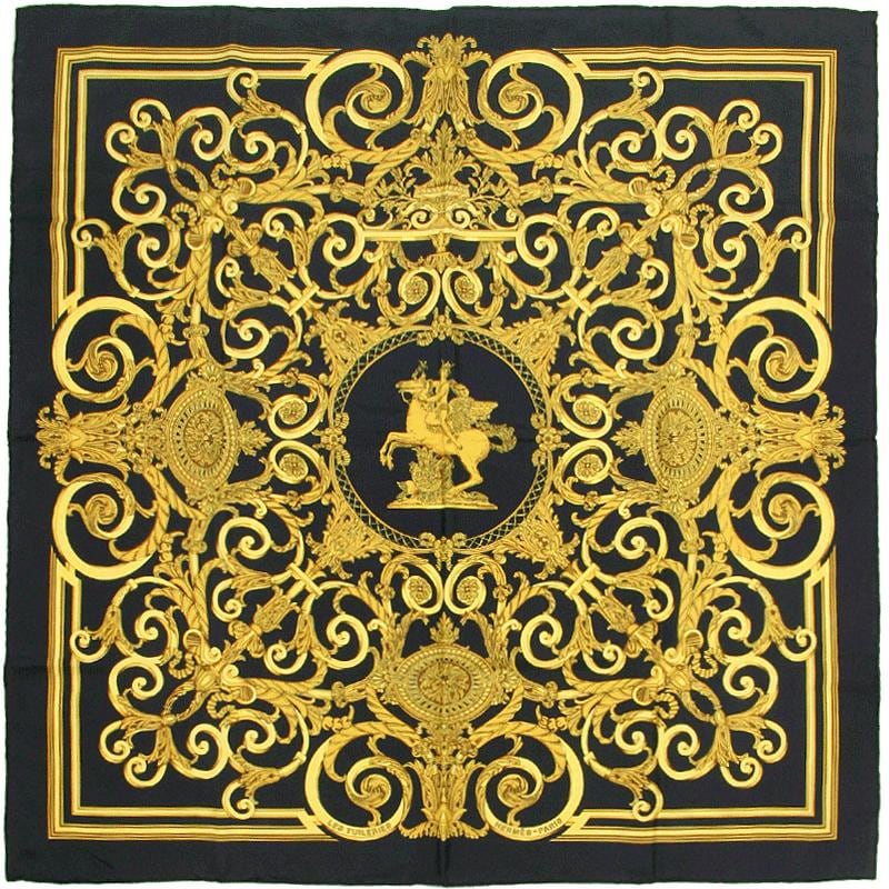 Hermes Scarf "Tuileries" by Joachim Metz Vintage 90cm Silk | Carre Foulard